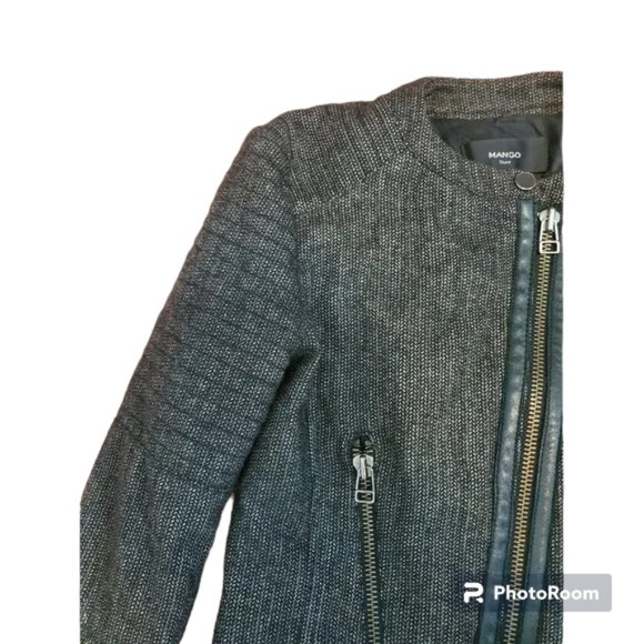 Mango Suit bomber herringbone - Picture 4 of 5